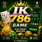 IK 786 Game feature image showing a mobile-friendly gaming platform with smartphone interface,